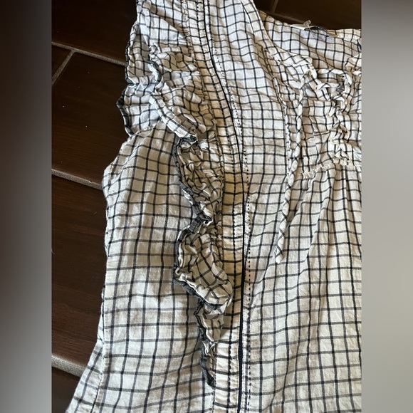 Scotch & Soda Ruffle Cap Sleeve Blouse Sz M - Picture 6 of 9